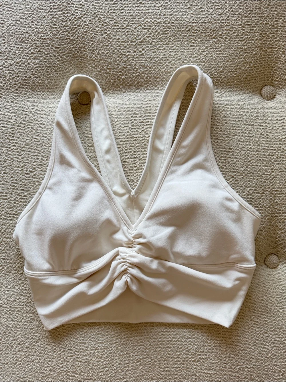 Alo Wild Thing Bra in Ivory
